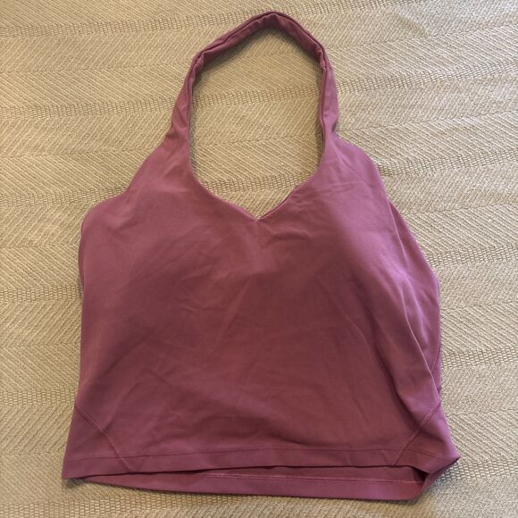Lululemon Align Halter Tank Top Cropped in Mauve Size 10 - Picture 2 of 7